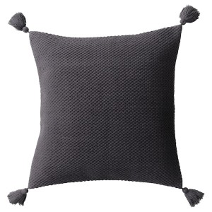IKEA HÖSTKVÄLL cushion cover, tassel/gray, 20x20 in, Ikea Outlet | 1802OIDBJ