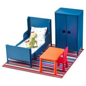 IKEA HUSET Doll furniture, bedroom, Ikea Outlet | 9812QPMGL