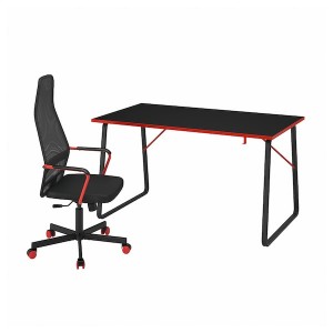 IKEA HUVUDSPELARE gaming desk and chair, black, Ikea Outlet | 3907DBPCY