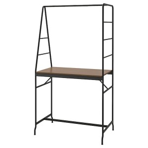 IKEA HÅVERUD table with storage ladder, black, Ikea Outlet | 7308UZRKV