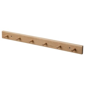 IKEA HÖVOLM rack with 6 knobs, oak, Ikea Outlet | 9871BVMKX