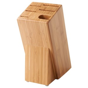 IKEA HYVLA knife block, bamboo, Ikea Outlet | 0341UHMYI