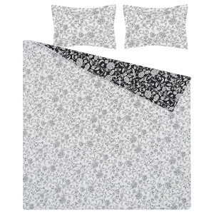 IKEA IDALINNEA comforter set, King White / Gray, Ikea Outlet | 6403TYZUM