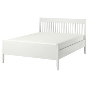 IKEA IDANÄS bed frame, Queen White, Ikea Outlet | 8219GRWFA