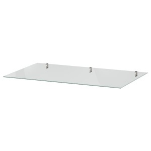 IKEA IDANÄS glass top, clear, 32 5/8x19 5/8 in, Ikea Outlet | 3247YVGOP
