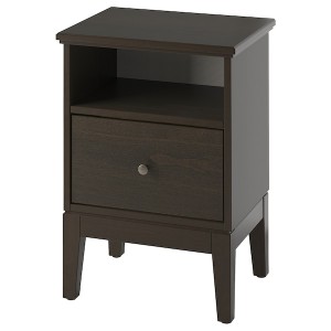 IKEA IDANÄS nightstand, 18 1/2x15 3/4 in Dark Brown Stained, Ikea Outlet | 3956STPMH