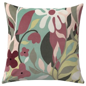 IKEA IDGRAN cushion cover, 20x20 in Multicolor Floral Pattern, Ikea Outlet | 6471FVNOL