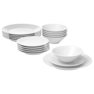 IKEA IKEA 365+ 18-piece dinnerware set, white, Ikea Outlet | 5869NEPGM