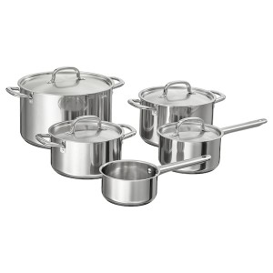IKEA IKEA 365+ 9-piece cookware set, stainless steel, Ikea Outlet | 0125IKHJO