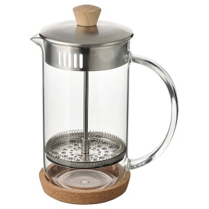 IKEA IKEA 365+ French press coffee maker, clear glass/stainless steel, 34 oz, Ikea Outlet | 3546GVCOU