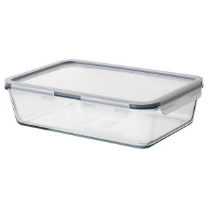 IKEA IKEA 365+ food container with lid, rectangular/glass plastic, 105 oz, Ikea Outlet | 3215MXEFL