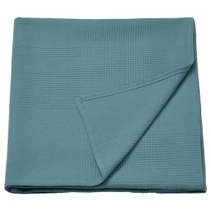 IKEA INDIRA bedspread, 91x98 in Light Blue, Ikea Outlet | 8692XBNYS
