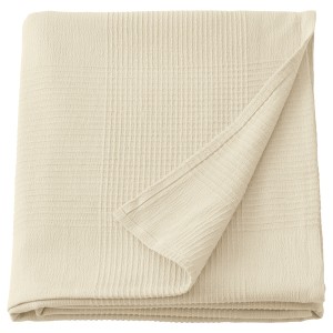 IKEA INDIRA bedspread, Queen/King Natural / Unbleached Cotton, Ikea Outlet | 7948MXWCF