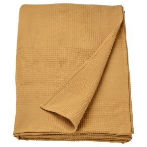 IKEA INDIRA bedspread, Twin/Full Yellow / Beige, Ikea Outlet | 6170ACDYB