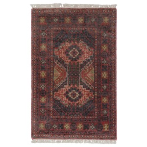 IKEA INDO AGRA rug, handmade, 2'0 inx2'11 in Geometric Multicolor, Ikea Outlet | 2410OMKBI