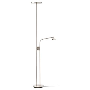 IKEA ISJAKT LED floor uplighter/reading lamp, dimmable/nickel plated, 71 in, Ikea Outlet | 2786ZNVSG