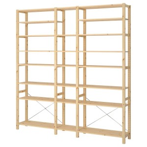 IKEA IVAR 3 section shelving unit, pine, 86 1/4x11 3/4x89 in, Ikea Outlet | 0189HCWBA