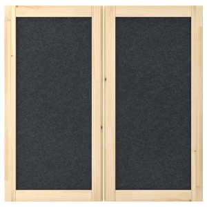 IKEA IVAR door, dark gray/felt, 16 1/2x32 5/8 in, 2 pack, Ikea Outlet | 2481FNUQC