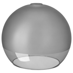 IKEA JAKOBSBYN pendant lamp shade, frosted glass, 12 in Gray, Ikea Outlet | 3908IFTHK