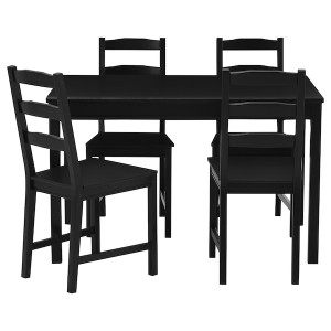 IKEA JOKKMOKK Table and 4 chairs Black / Brown, Ikea Outlet | 6012HYIMW