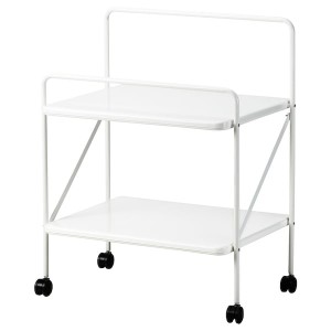 IKEA JÄRLÅSA side table on casters, 25 5/8x17 3/4 in White, Ikea Outlet | 8219CAMWN