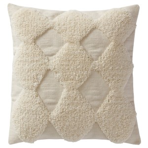 IKEA JÄTTEBJÖRK cushion cover, diamond pattern/white, 26x26 in, Ikea Outlet | 1967GEIYO