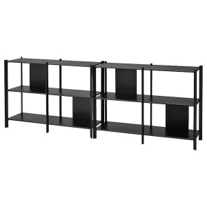 IKEA JÄTTESTA storage combination, 94 1/2x15 3/4x33 1/2 in Black, Ikea Outlet | 6843IWTEH