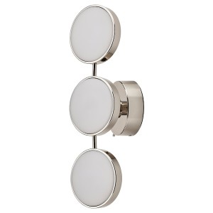 IKEA KABOMBA LED wall lamp, 19x6 in Dimmable Chrome Plated / Glossy, Ikea Outlet | 1063EWCDM