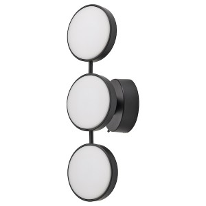 IKEA KABOMBA LED wall lamp, 19x6 in Dimmable Matte / Black, Ikea Outlet | 0128BNKAE