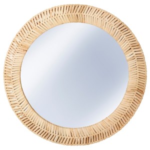 IKEA KAFFETRÄD mirror, rattan, 19 5/8 in, Ikea Outlet | 3602XQDMA