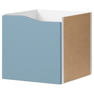 IKEA KALLAX Insert with door, 13x13 in Wave Shaped / Blue, Ikea Outlet | 3946NXSDG