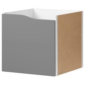 IKEA KALLAX Insert with door, 13x13 in Wave Shaped / Dark Gray, Ikea Outlet | 9653PCIKF