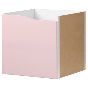 IKEA KALLAX Insert with door, 13x13 in Wave Shaped / Pale Pink, Ikea Outlet | 9017HMQFR