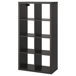 IKEA KALLAX Shelf unit, 30 3/8x57 7/8 in Black / Brown, Ikea Outlet | 1036DKYAI