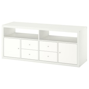IKEA KALLAX TV storage combination, 57 3/4x15 3/8x23 1/2 in White, Ikea Outlet | 0835WVITM