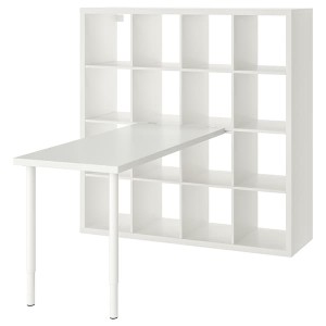IKEA KALLAX / LAGKAPTEN workstation, 57 7/8x62 5/8x57 7/8 in White, Ikea Outlet | 1597EMDUB