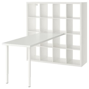 IKEA KALLAX / LAGKAPTEN workstation, 57 7/8x70 1/2x57 7/8 in White, Ikea Outlet | 1056ATYGV