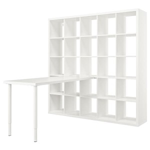 IKEA KALLAX / LAGKAPTEN workstation, 71 5/8x70 1/2x71 5/8 in White, Ikea Outlet | 5280FGEQH