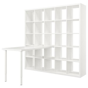 IKEA KALLAX / LAGKAPTEN workstation, 71 5/8x62 5/8x71 5/8 in White, Ikea Outlet | 6510LWCJH