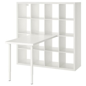 IKEA KALLAX / LINNMON workstation, 57 7/8x54 3/4x57 7/8 in White, Ikea Outlet | 7248MPKFI