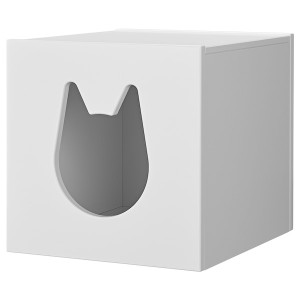 IKEA KALLAX cat house, white, 13x13 in, Ikea Outlet | 9401JOKRV