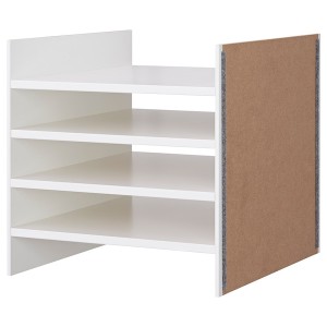 IKEA KALLAX insert with 4 shelves, 13x13 in White, Ikea Outlet | 8973TRVBU