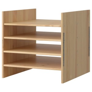 IKEA KALLAX insert with 4 shelves, 13x13 in Pine, Ikea Outlet | 8942KADFG