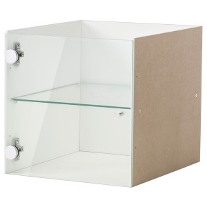 IKEA KALLAX insert with glass door, white, 13x13 in, Ikea Outlet | 5612IGVOS