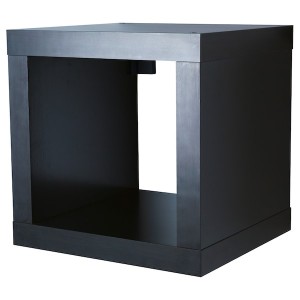 IKEA KALLAX shelf unit, 16 3/8x16 in Black / Brown, Ikea Outlet | 2480HCLJO