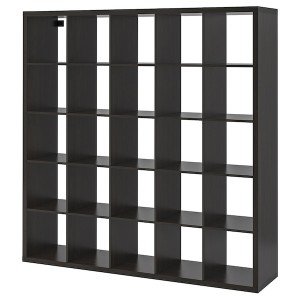 IKEA KALLAX shelf unit, 71 5/8x71 5/8 in Black / Brown, Ikea Outlet | 9013TDOHY