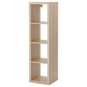 IKEA KALLAX shelf unit, white stained oak effect, 16 3/8x57 5/8 in, Ikea Outlet | 2180HADZS