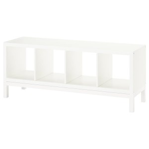IKEA KALLAX shelving unit with underframe, 57 7/8x23 1/4 in White / White, Ikea Outlet | 3982ZMQFN