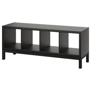 IKEA KALLAX shelving unit with underframe, 57 7/8x23 1/4 in Black / Brown / Black, Ikea Outlet | 0795BVGXT