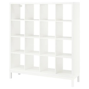 IKEA KALLAX shelving unit with underframe, 57 7/8x64 5/8 in White / White, Ikea Outlet | 2450ICOHB